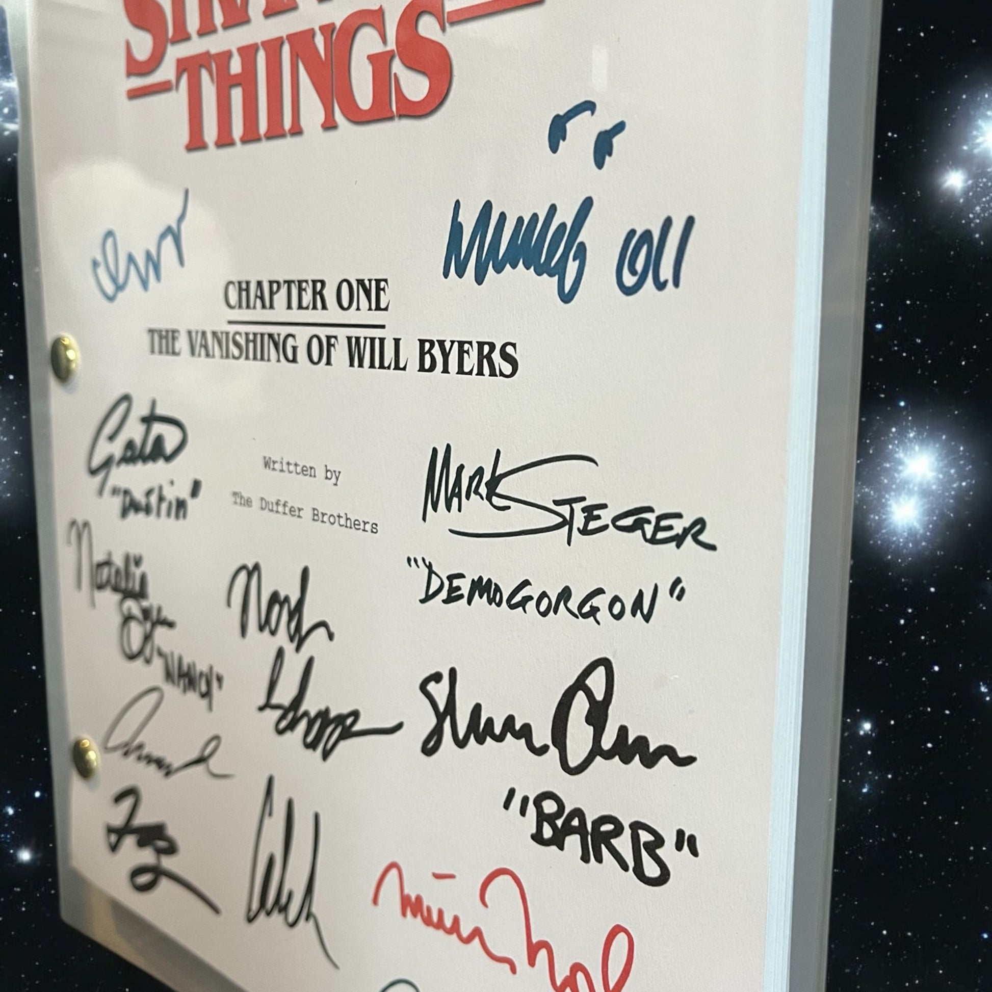 Stranger Things "The Vanishing of Will Byers" Autographed Script
