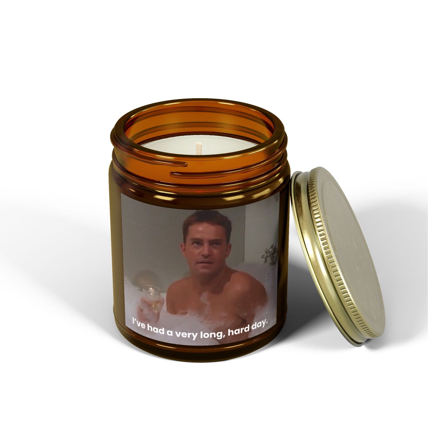 Chandler Bing In the Bathtub I've Had A Very Long, Hard Day Scented Candle (4oz, 9oz)