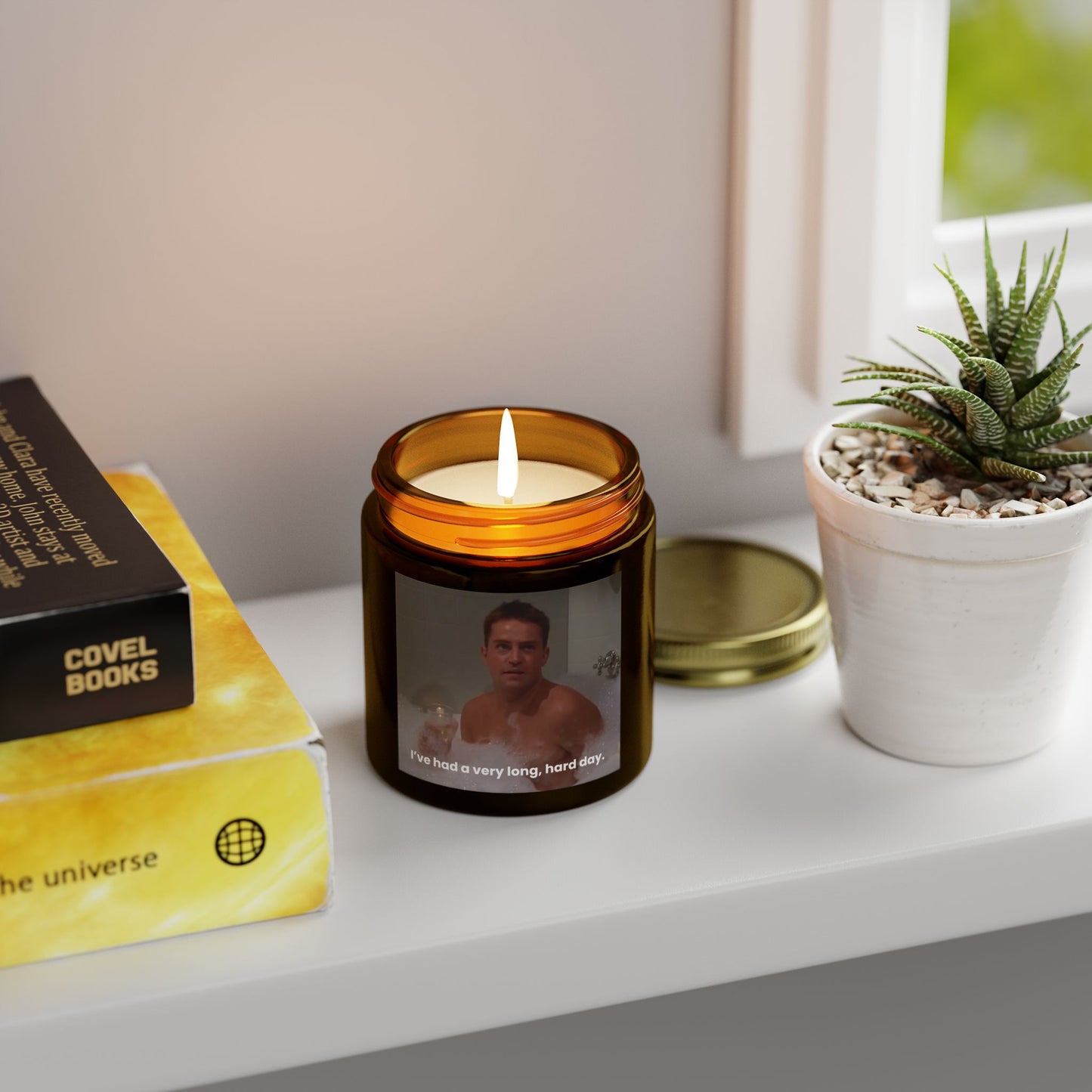 Chandler Bing In the Bathtub I've Had A Very Long, Hard Day Scented Candle (4oz, 9oz)