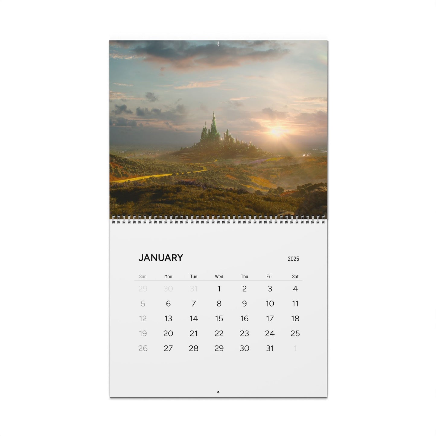 Wicked Movie Inspired Wizard of Oz Wall Calendar 2025