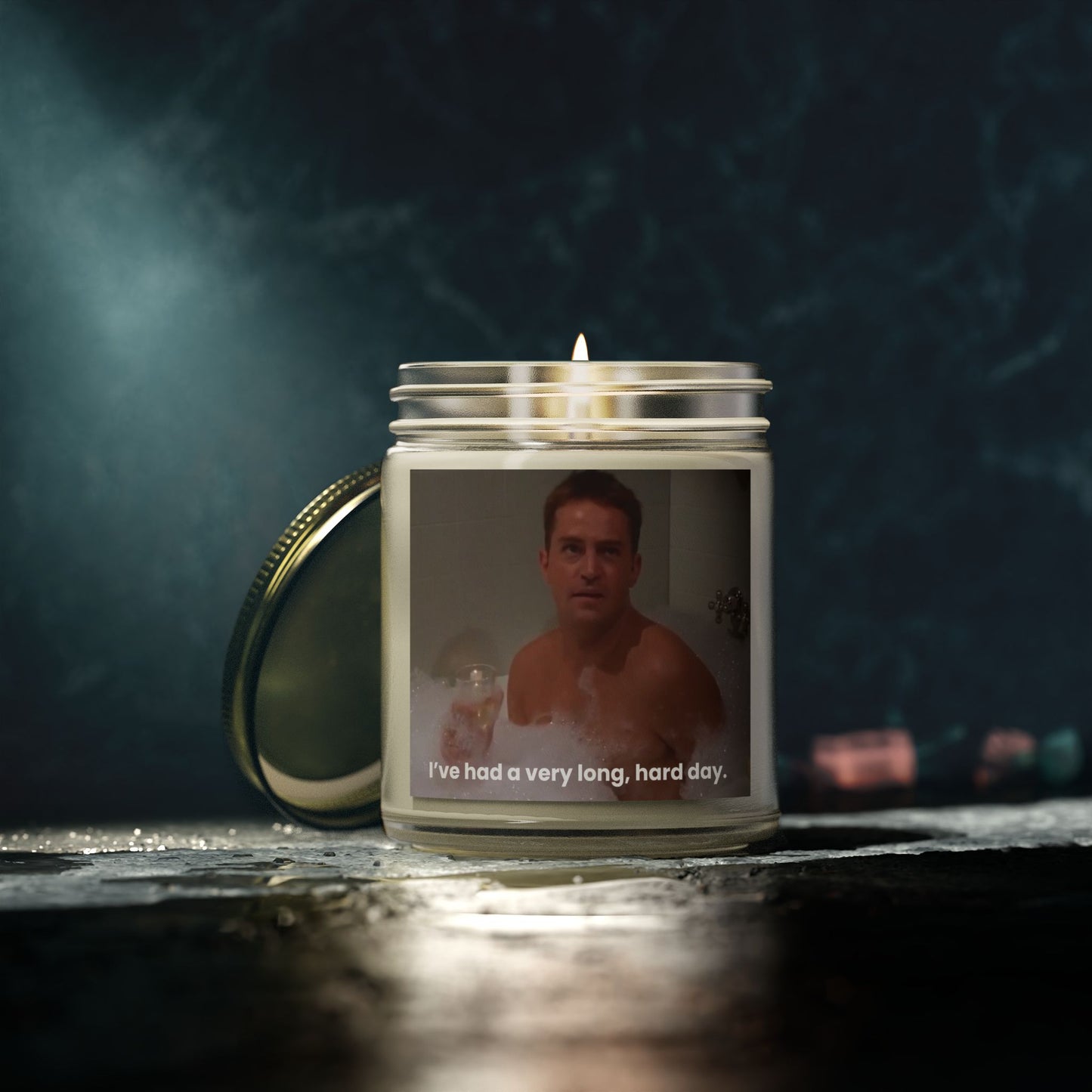 Chandler Bing In the Bathtub I've Had A Very Long, Hard Day Scented Candle (4oz, 9oz)