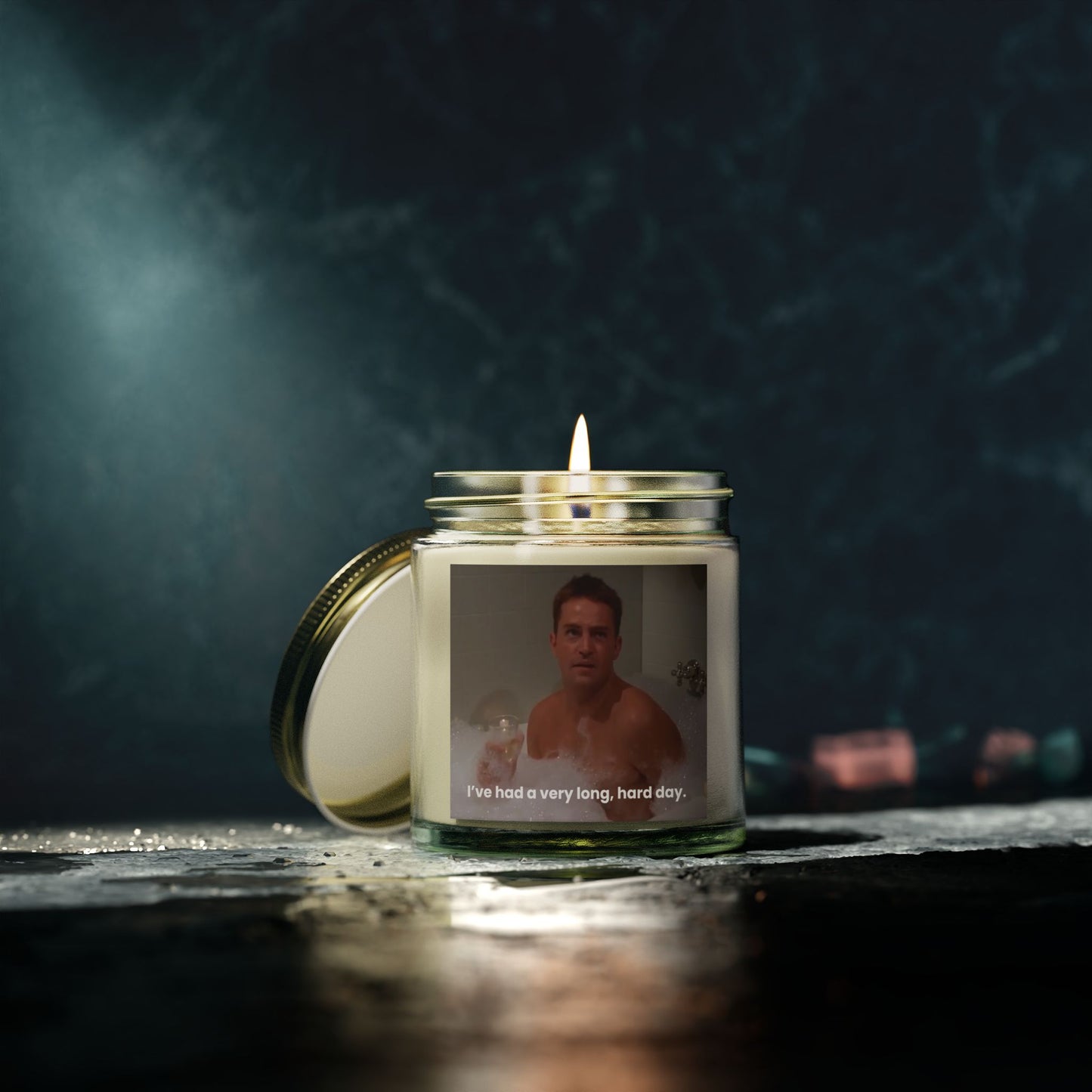 Chandler Bing In the Bathtub I've Had A Very Long, Hard Day Scented Candle (4oz, 9oz)