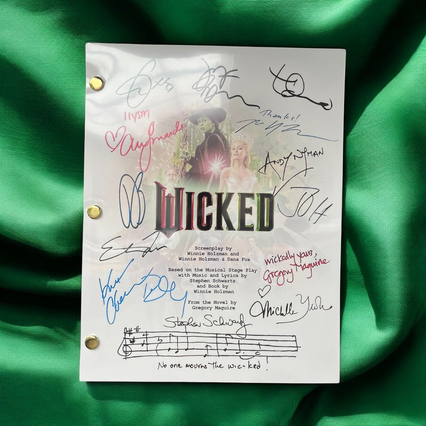 Wicked Movie Autographed Script