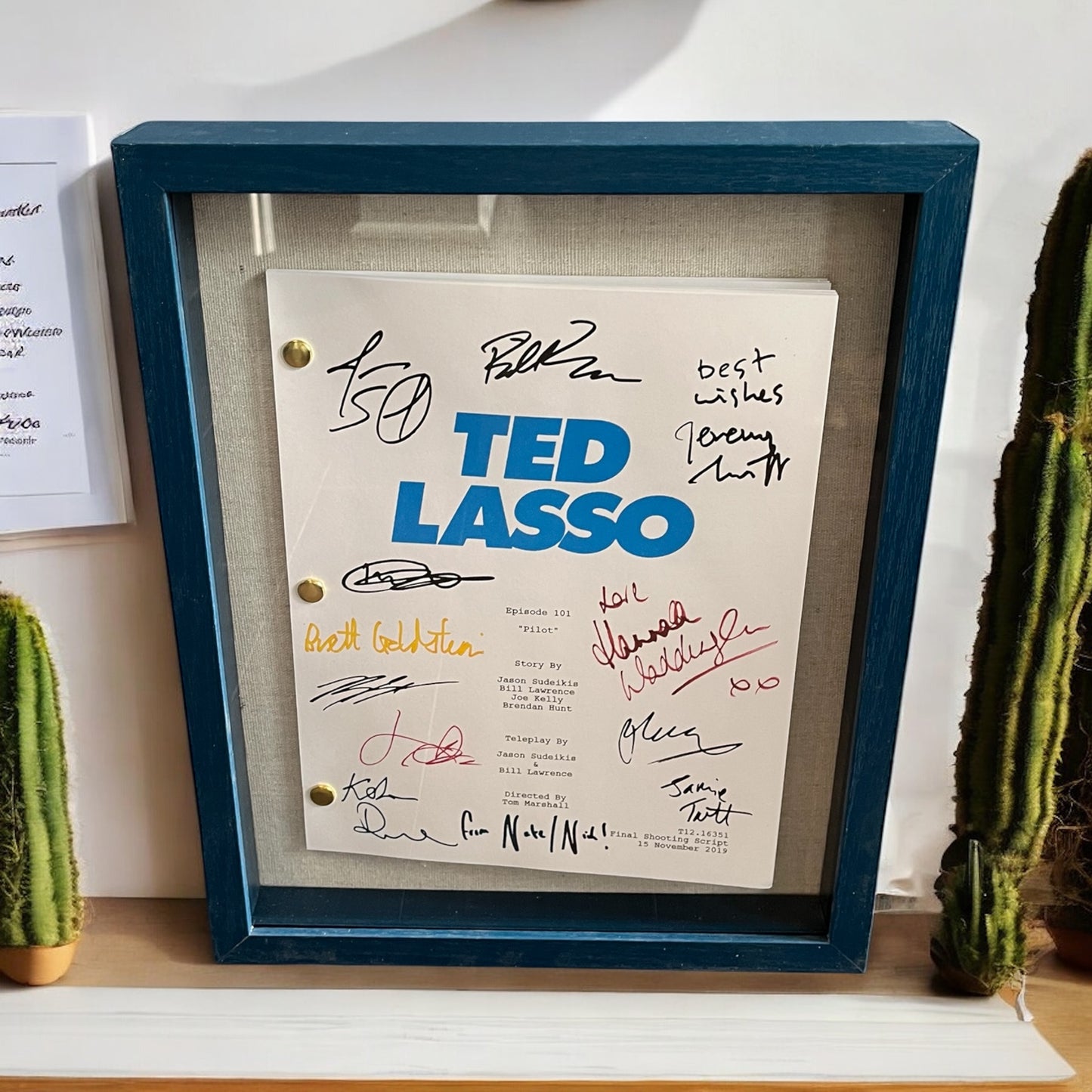 Authentic Autographed Ted Lasso Pilot Script